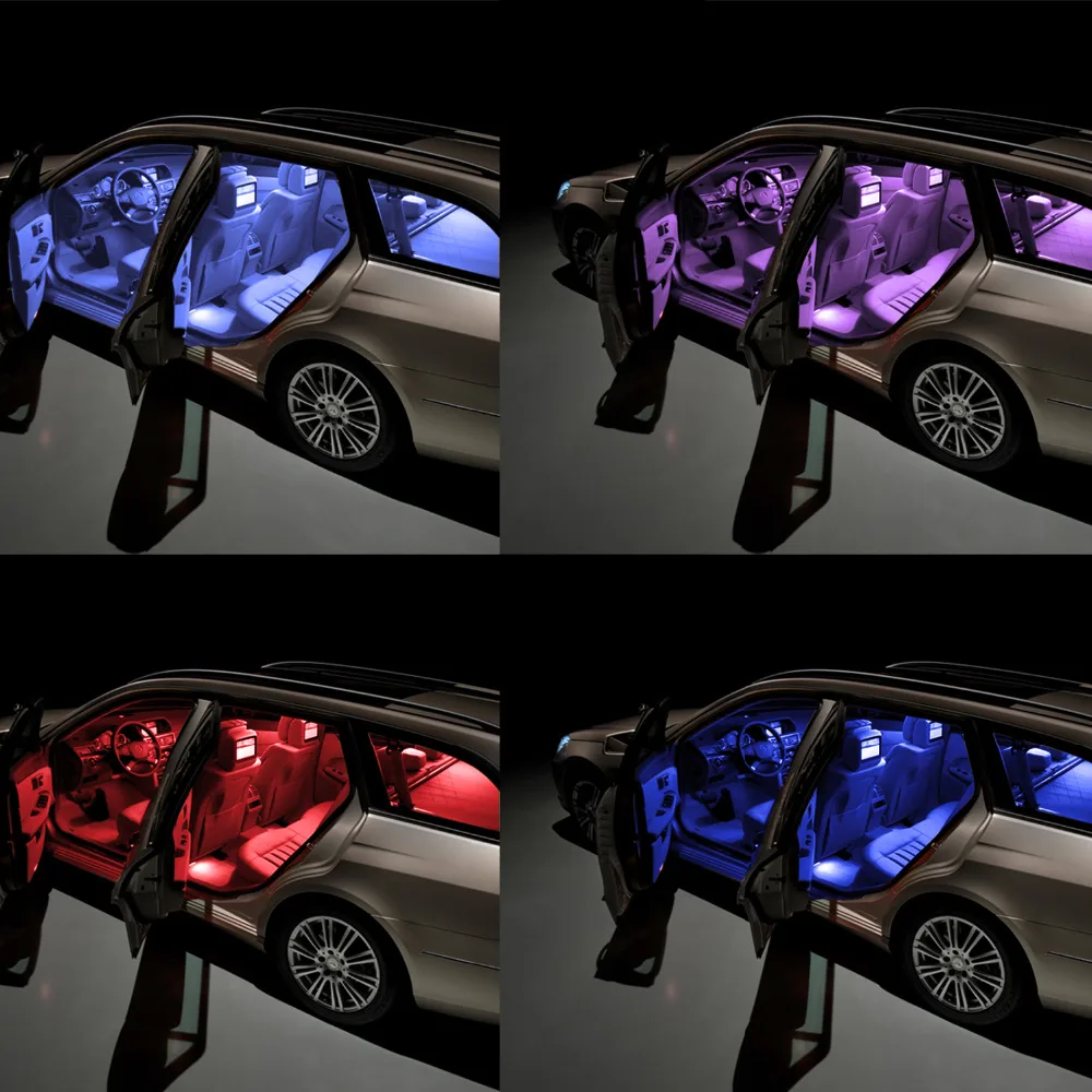 Автомобильный красочный внутренний светильник для чтения 12 В T10 5050 6SMD