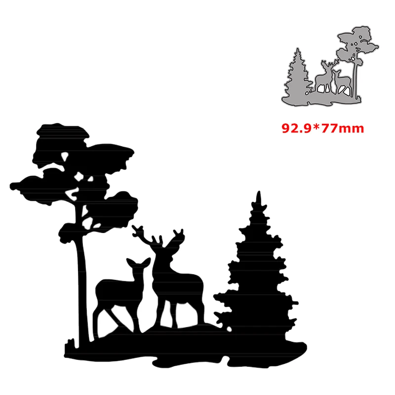 Металлические высекальные штампы украшение оленя холм сделай сам скрапбукинг