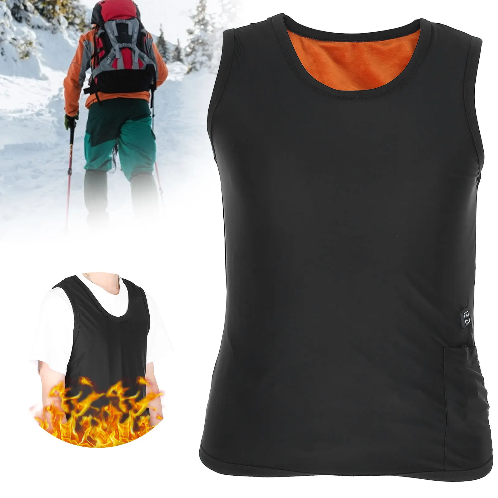 

Back Support Electric Heated Vest USB Rechargeable Thermal Cloth Temperature Control Heating Waistcoat Braces Supports