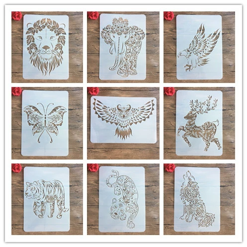 

CraftArtGo DIY трафареты животных Картина раскраска для скрапбукинга украшения торта сито для сахарной пудры печатной формы набивной стол