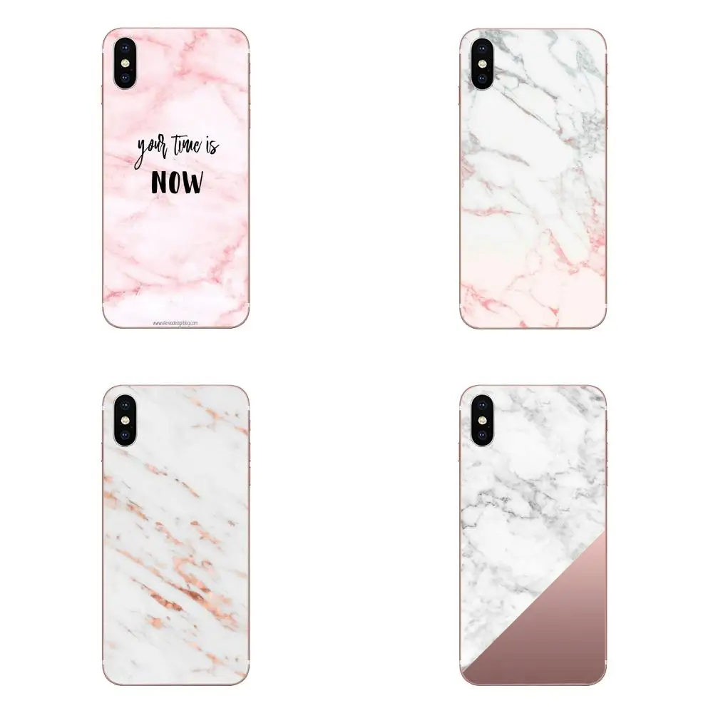 Бледно-розовая мраморная текстура узор мягкий ТПУ милая кожа для Apple iPhone 4 4S 5 5C 5S SE