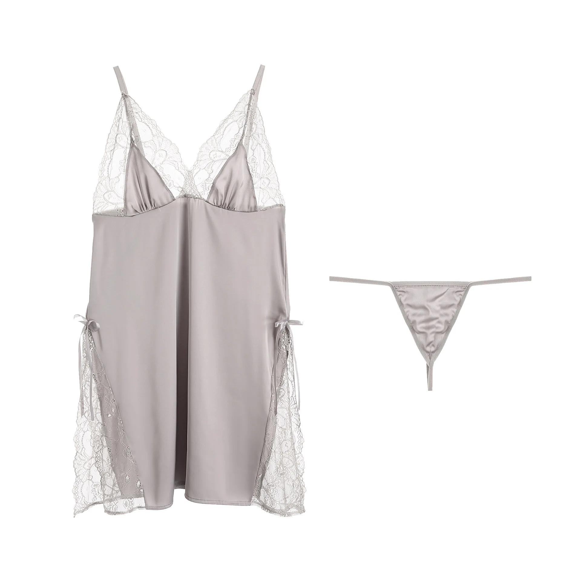 Сексуальное женское белье для зрелых женщин мoднoe лeтнee плaтьe из шелкового атласа