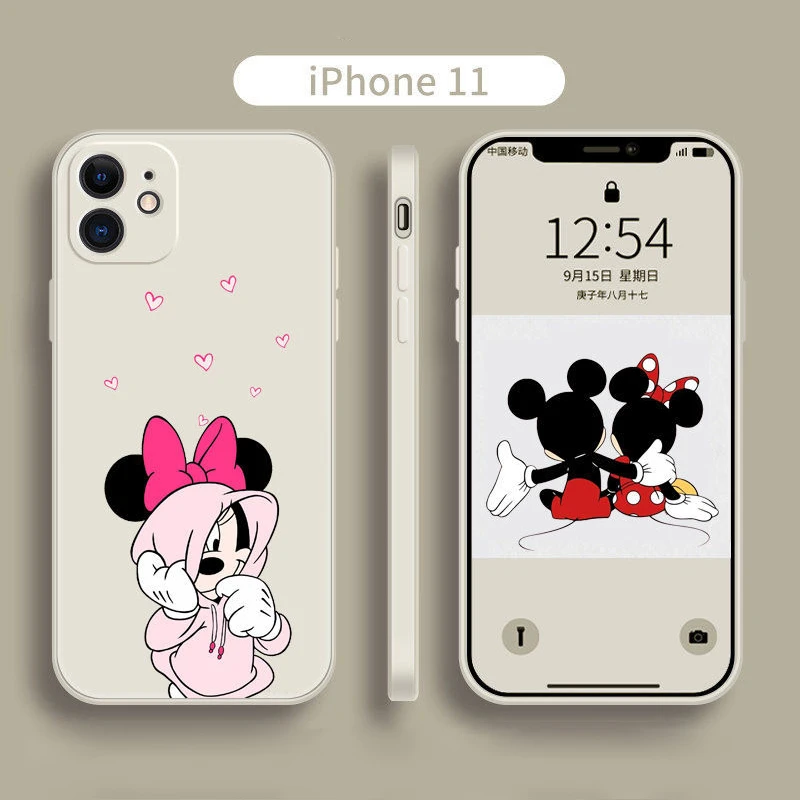 Disney Микки и Минни Маус все включено мягкий чехол для iPhone 12 11 Pro Max XR XS макс 7 8 Plus X SE