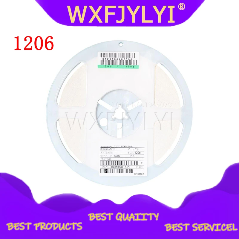 100 шт 1206 SMD резистор 1% 5 1 K ohm Чип 0 25 W 1/4W 5K1 512 | Электронные компоненты и