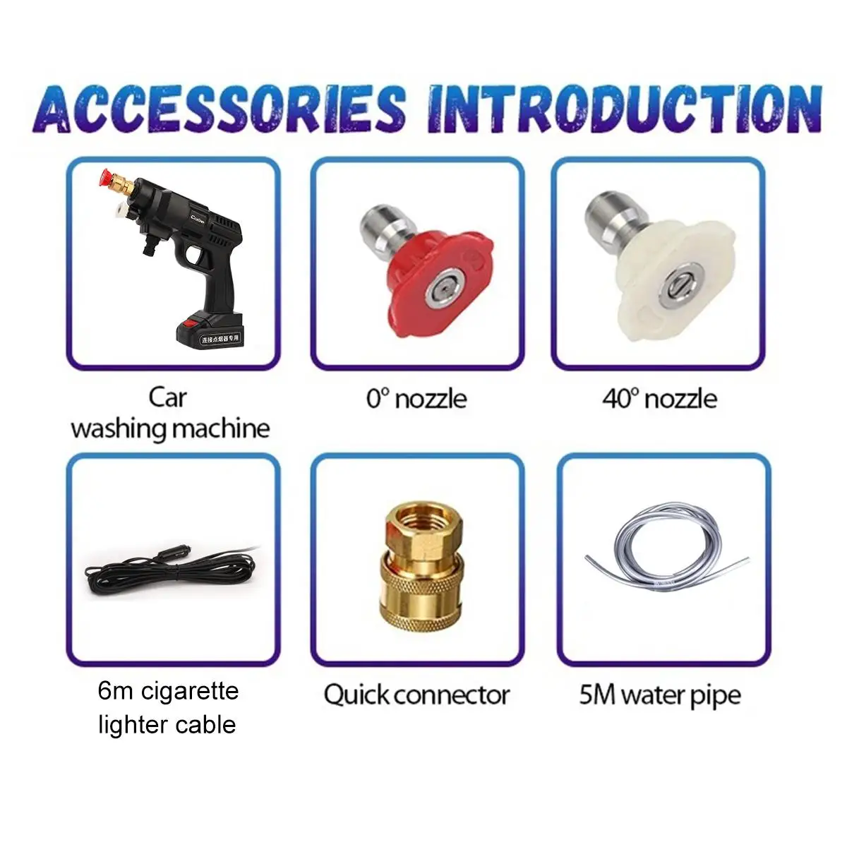 Дешево Водяной пистолет высокого давления для мойки автомобиля, 12 В, 120 Вт, портативный пеногенератор высокого давления для мойки автомобиля, прику...