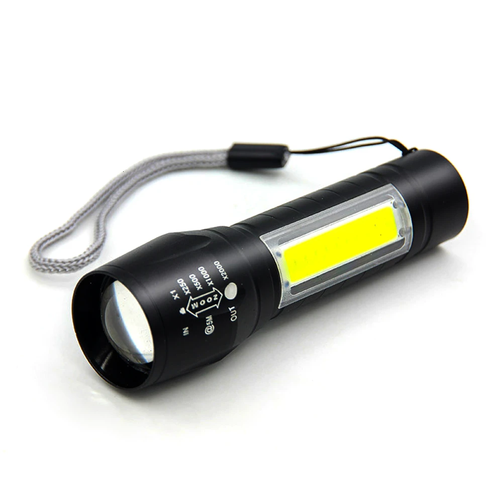 Обновленный новый дизайн usb зарядка мощный флэш-светильник 3800LM XPE COB светодиодный