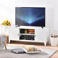 tv cabinet metal tv stand for living room entertainment center for tvs up to 55