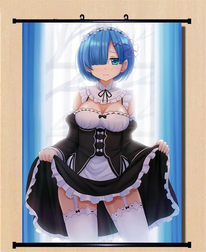 1 шт. аниме Re:Zero kara Hajimeru Isekai Seikatsu Ram Rem печатный плакат картина прокрутки домашний