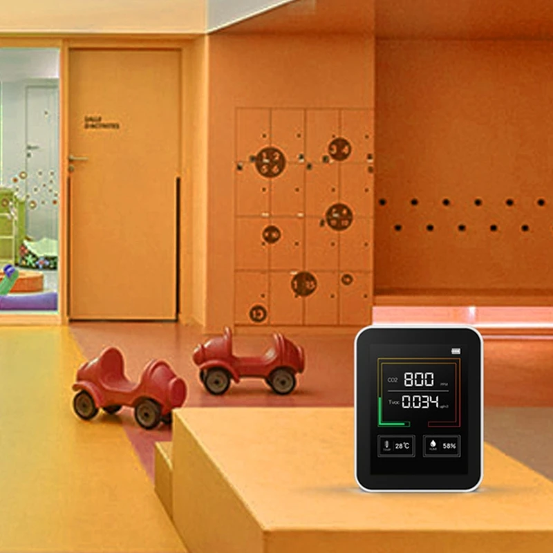 

Portable co2 ppm meters carbon dioxide detector co2 TVOC HCHO AQI monitor multi gas analyzer