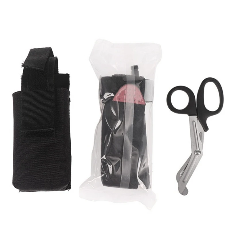 

Outdoor First Aid Kit CAT Tourniquet, Tourniquet Bag, Trauma Shear Set Hand Tourniquet Combat Application First Aid