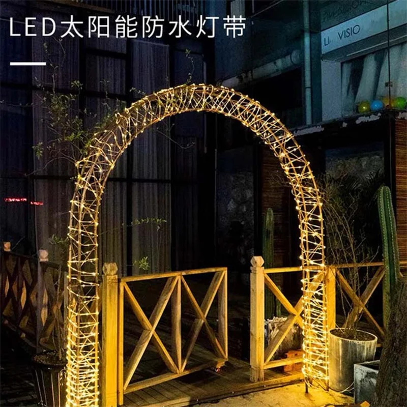 Неоновая Светодиодная трубчатая лампа на солнечной батарее водонепроницаемая