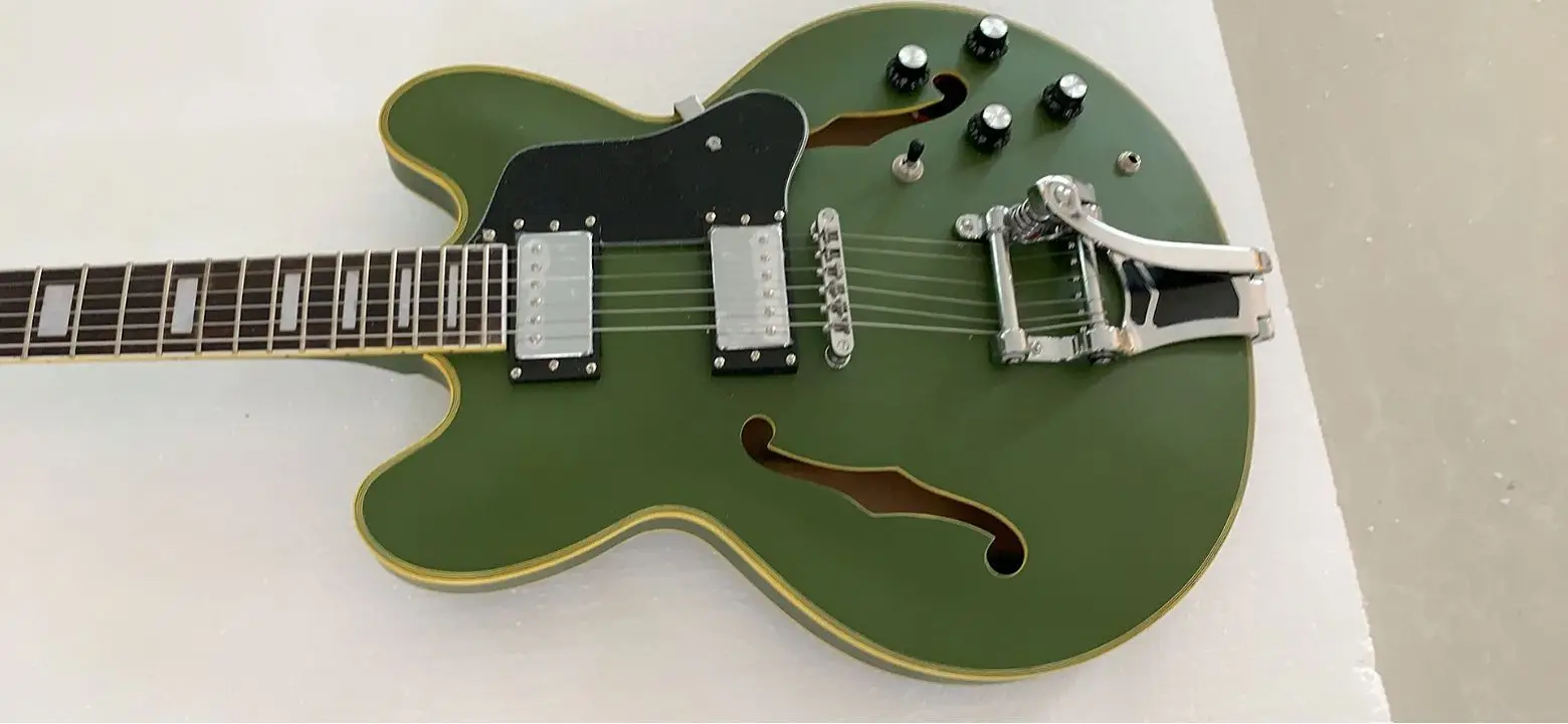 Оптовая продажа новая модель 1959 электрическая гитара Jazz Srmi полый корпус высокое