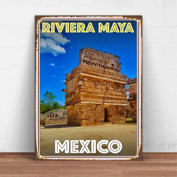 

Retro Vintage Riviera Maya Mexico Metal Tin Sign Metal Sign Wall Decor Fashion Art Decor Poster,Man Cave,Garage,Bar,Pub H102