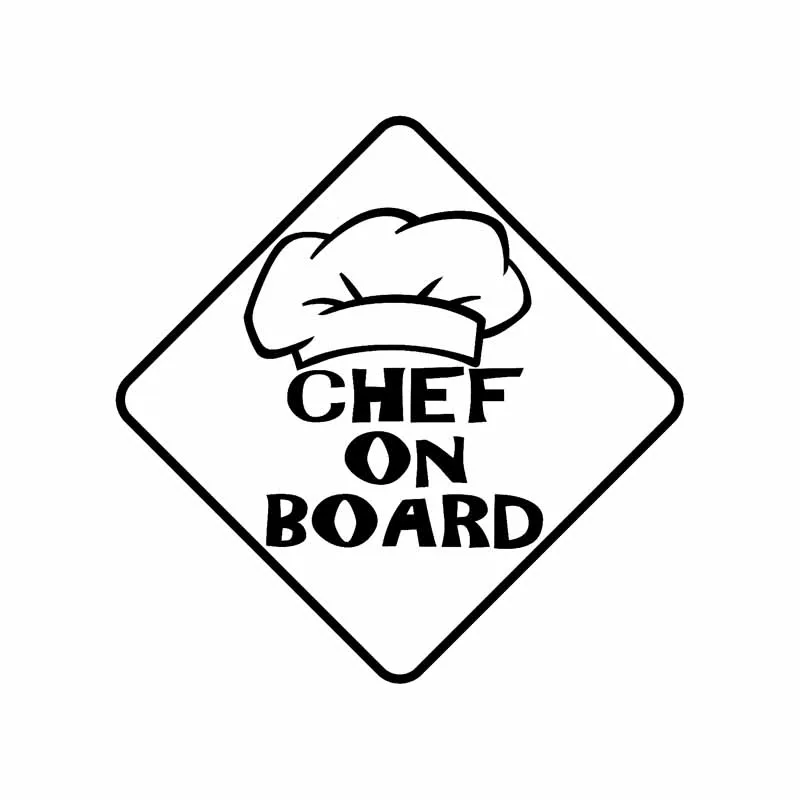 

10,2 см * 10,2 см наклейки на автомобиль шеф-повара на борту Стикеры виниловый Забавный черный/серебристый C10-00551