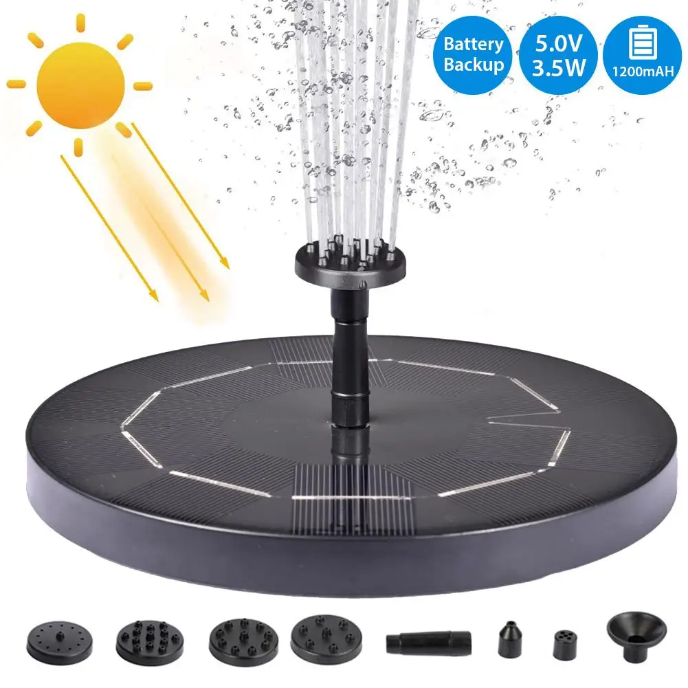 

3.5W Solar Fountain Pump Solar Powered Water Fountain Garden Fountain Floating Water Solar Waterfall Pool Pond Garden Decoration