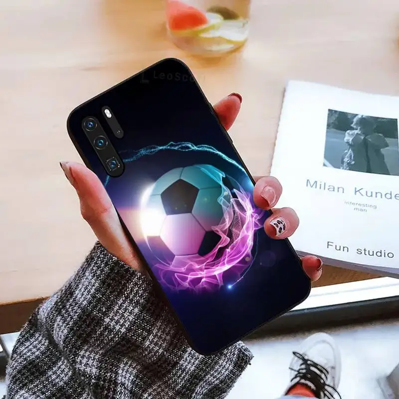 

football black white Phone Case For Huawei honor Mate P 9 10 20 30 40 Pro 10i 7 8 a x Lite nova 5t