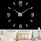 Новые настенные кварцевые часы, большие бесшумные цифровые часы, акриловые современные большие декоративные часы с акриловыми наклейками для гостиной