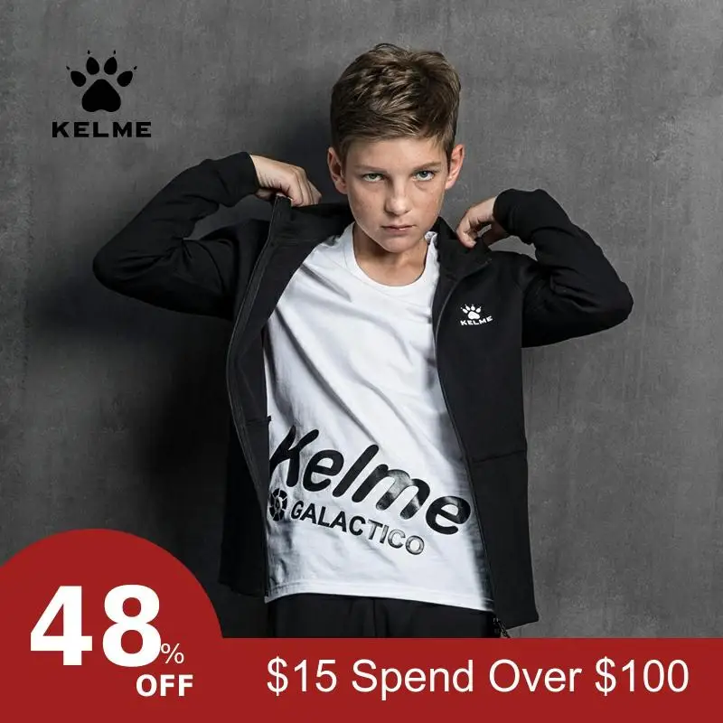 KELME/дизайнерский Детский свитер; хлопковая Футболка для мальчиков; детская одежда с длинными рукавами; 3973009