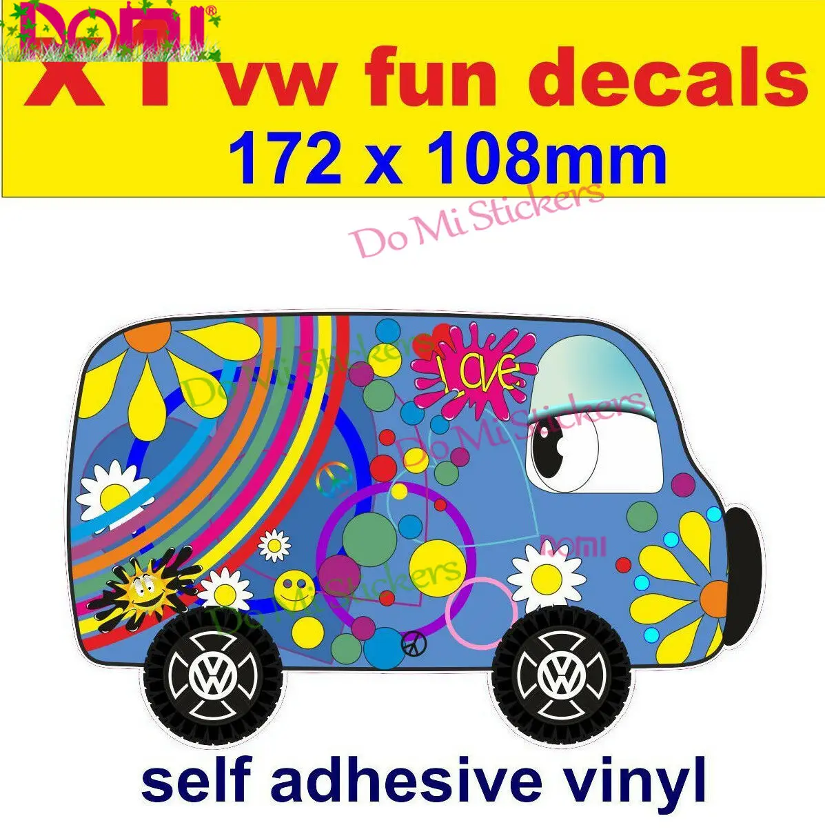 

DOMI 17.2cmx10.8cm Fun Van Camper Bus Fun Stickers Car Truck Laptop Workshop Decal Car Styling Car Stickers JDM