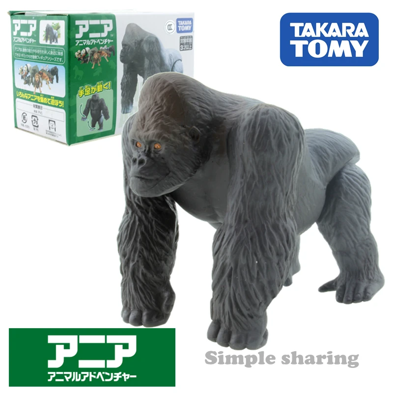 Takara Tomy Tomica Ania приключения животных Горилла As 09 литые пластмассовые игрушки для