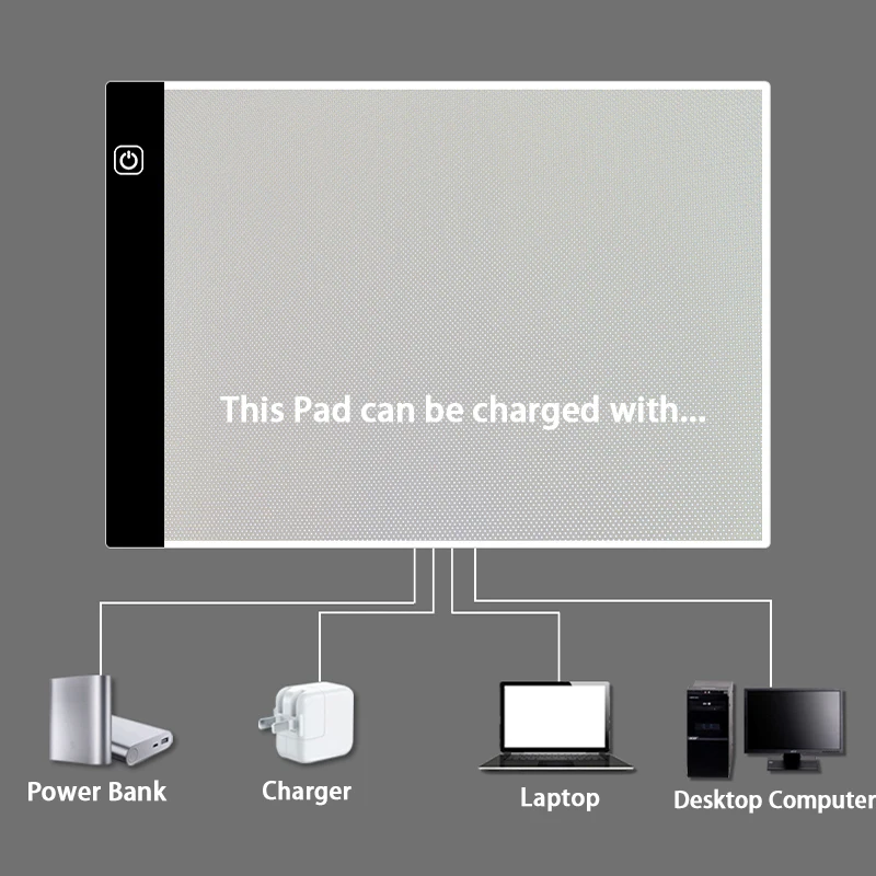 Светодиодный светильник формата А4/А5 защита глаз для алмазной живописи вышивки