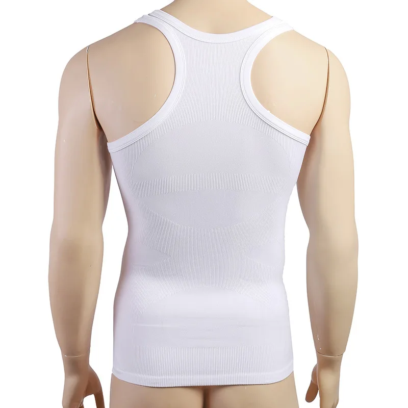 Мужское нижнее белье для коррекции фигуры облегающий жилет без рукавов живота