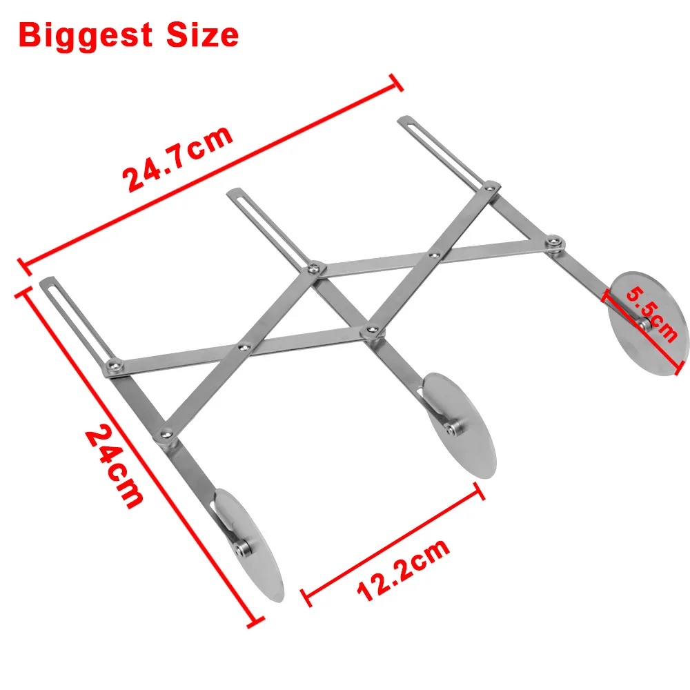 

Flexible Roller Blade Pizza Pastry Peeler Bakeware Tools Dough Divider Baking Tools Stainless Steel 3 Wheels Cutter Pizza Tools