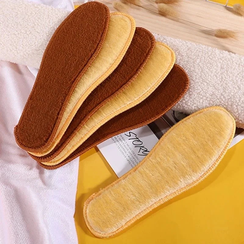 

Alpaca fleece thickened plus velvet insoles warm and breathable sports comfortable insoles