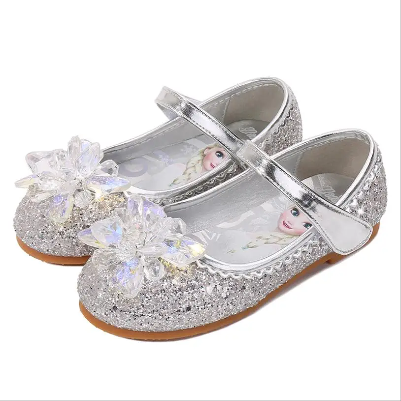 Блестящие сандалии для девочек с блестками Модные вечерние танцевальные туфли