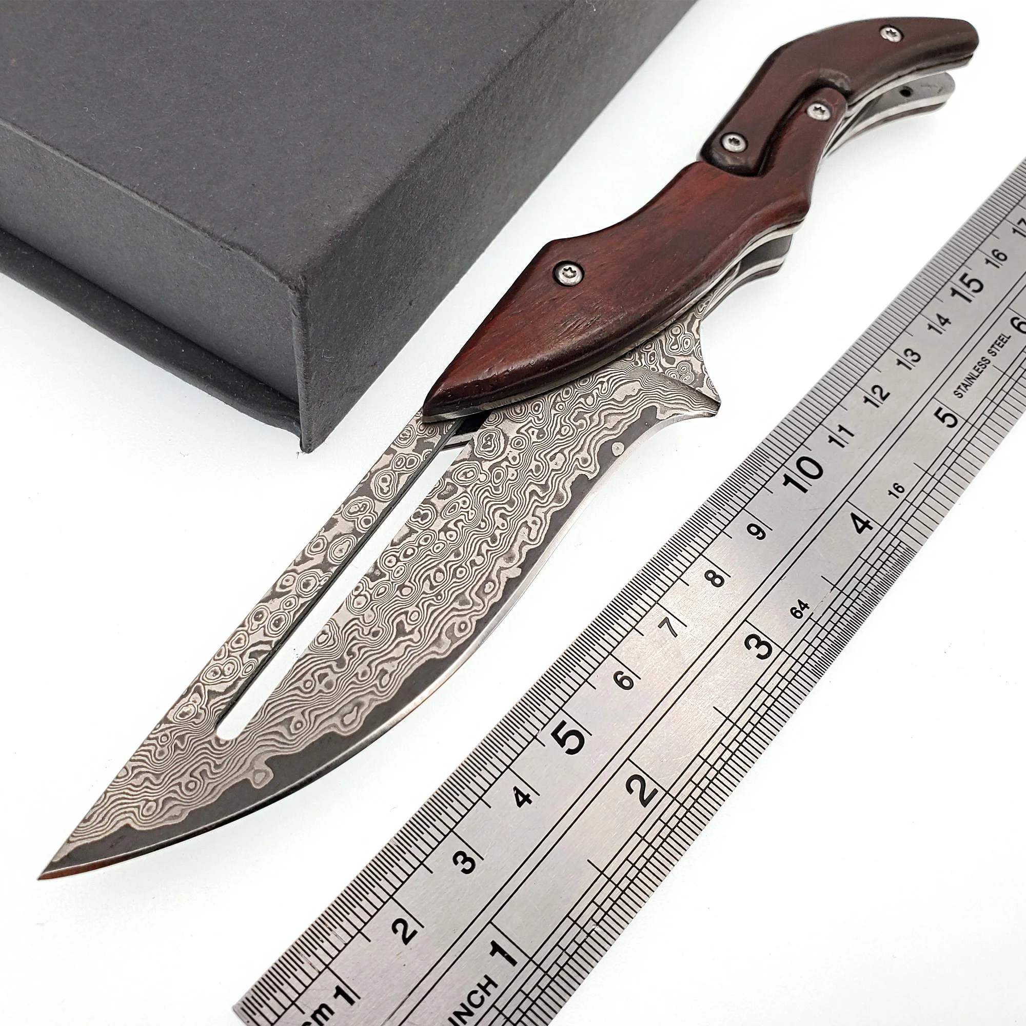 Механический складной нож VG10 дамасский тактический карманный Клинок с рукояткой