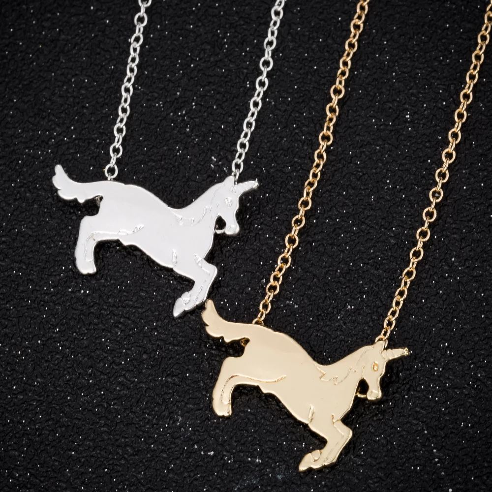 FENGLI Unique Horse Necklaces Pendants Fashion Women Cute Origami Animal Beautiful Jewelry Gift collier | Украшения и аксессуары