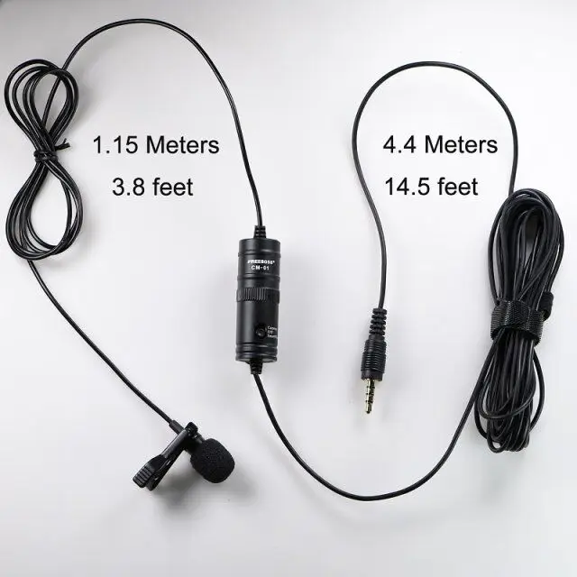 Freeboss CM-01 3,5 мм штекер электретный всенаправленный нагрудный микрофон смартфон микрофон камера микрофон