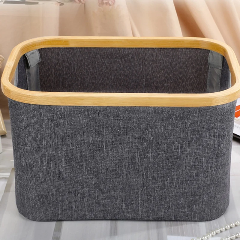 

Bamboo Laundry Basket with Lid Hampers For Laundry Hamper with Handles Foldable Hamper Easily Transport Laundry,Grey