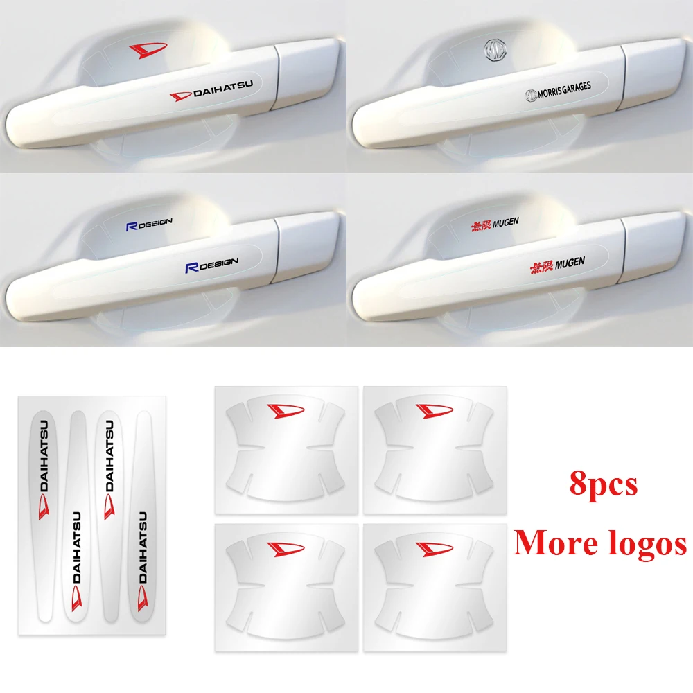 8 шт. прозрачные защитные наклейки на дверную ручку автомобиля Защитная пленка