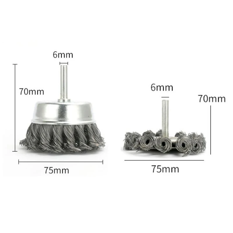 3 шт. вращающееся соединение узел плоская проволока колесо чашка щетка диск