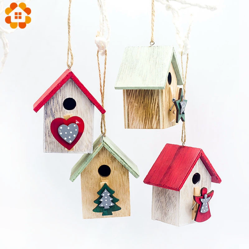 1 шт. необычная Рождественская елка небольшой зажим Висячие деревянные