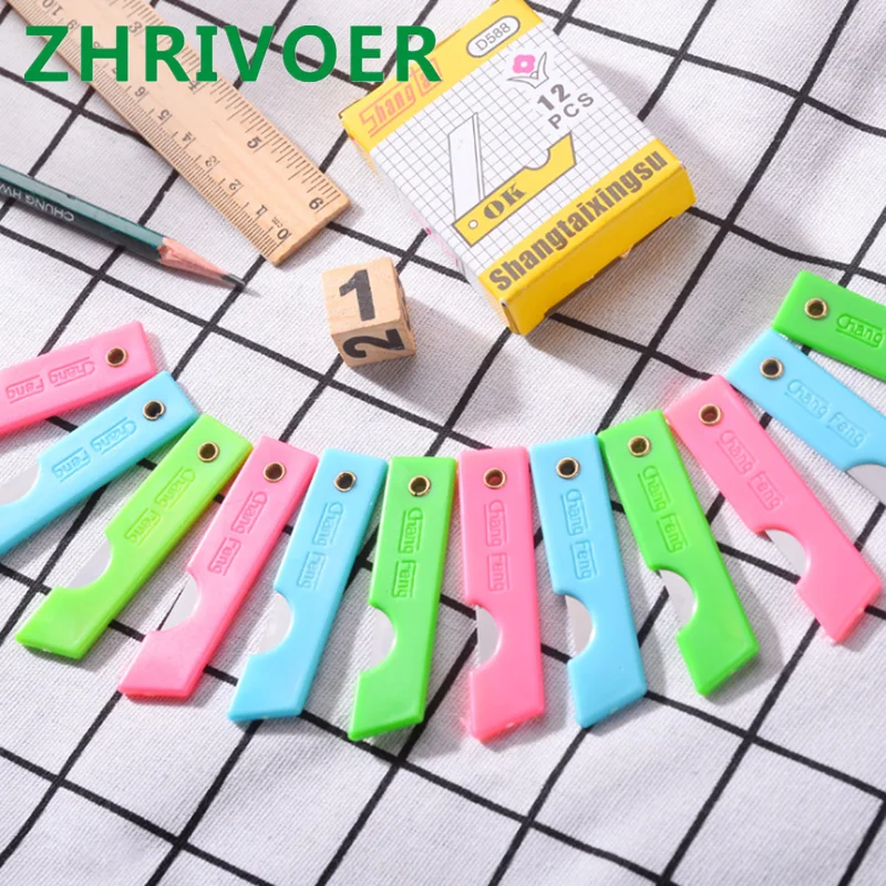 Цветной пластиковый школьный карандаш нож для заточки художественный ручная