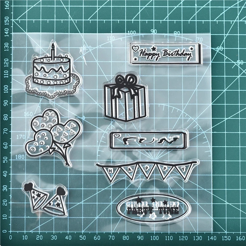 Вечерние бирки для подарков прозрачные штампы 2019 резиновая Прозрачная