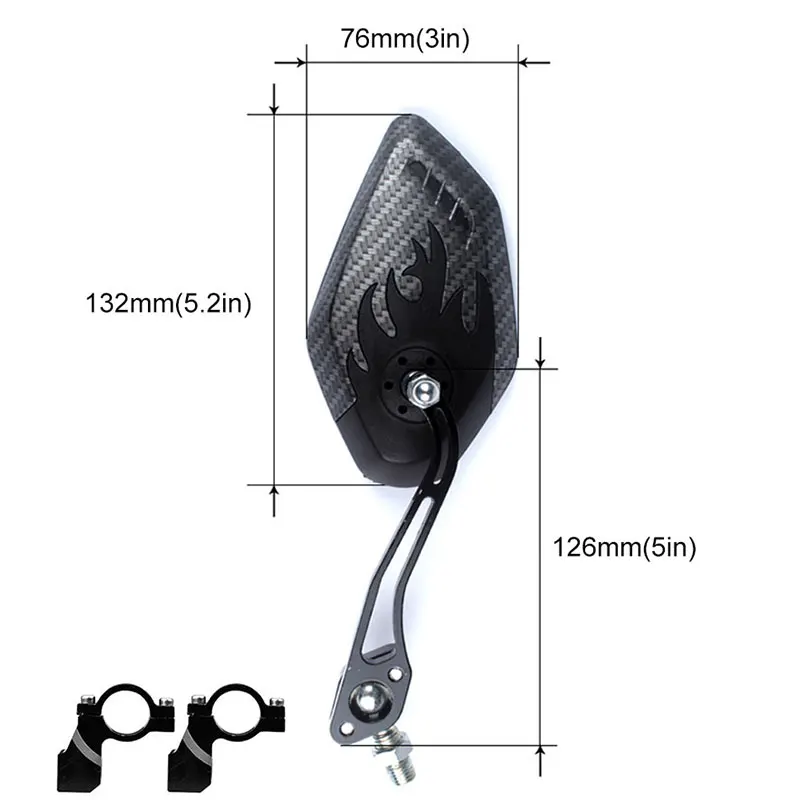 Велосипедное Зеркало заднего вида с широким диапазоном обзора регулируемое