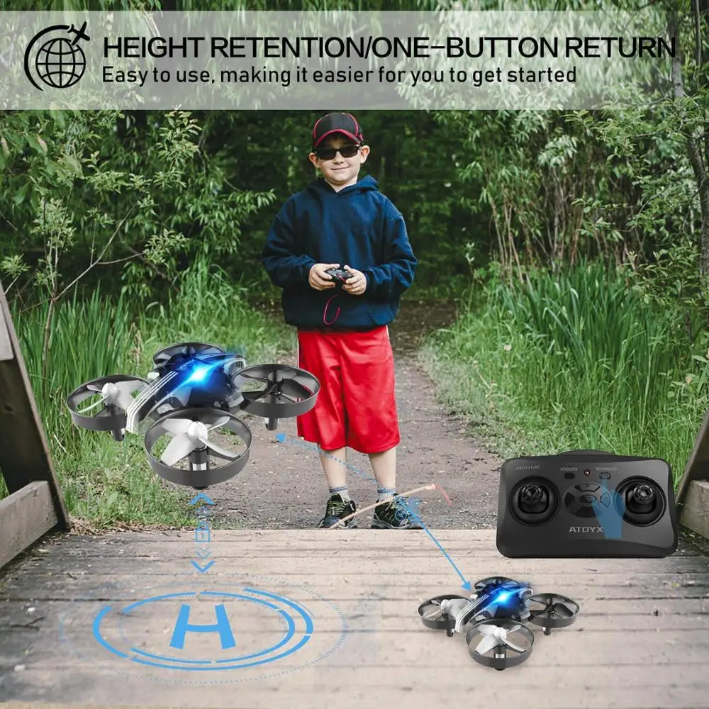 Мини Дрон Радиоуправляемый квадрокоптер 2 4G летательный аппарат Квадрокоптер