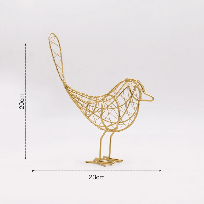 

Home Decorationmetal Bird Figurines Abstract Bird Miniatures Vintage Animal Figurine Creative Gift Souvenirs Room Decor