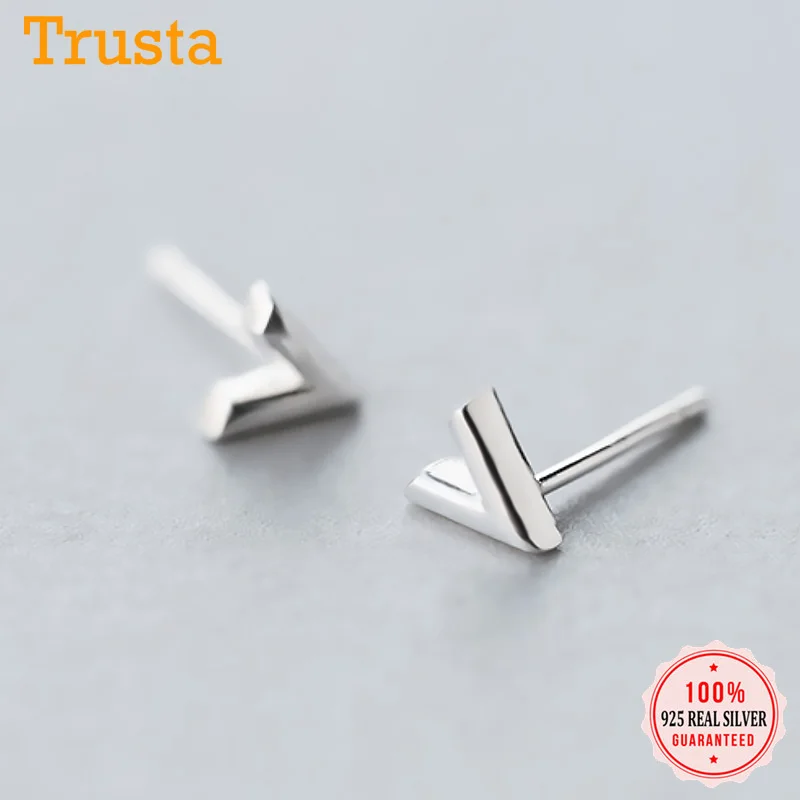 Trusta 2018 100% 925 стерлингового серебра серьги серебристого цвета Бижутерия мини