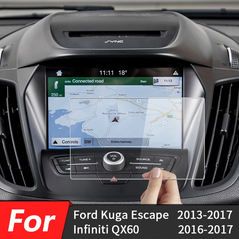 

1pcs Car GPS Navigation Screen Glass Steel Protective Film for Ford Kuga Escape 2013- 17 Infiniti QX60 2016-2017 Car Accessories