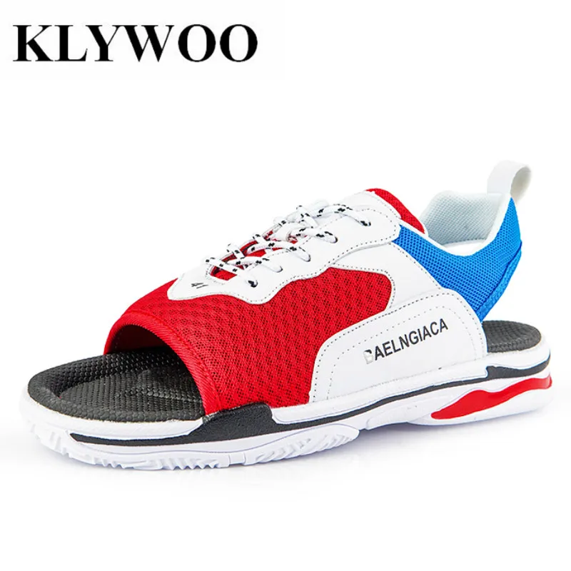 KLYWOO/сандалии Мужская обувь мужские пляжные сандалии-гладиаторы шлепанцы в