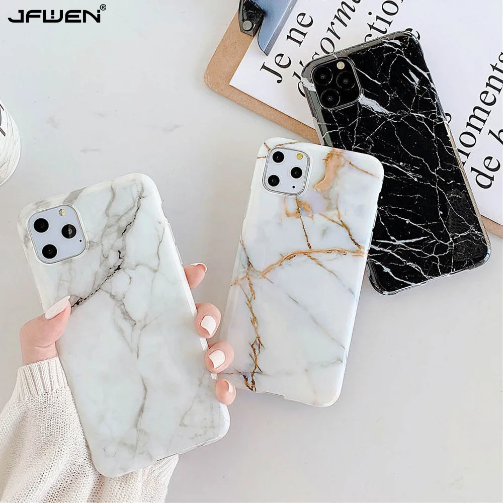 Роскошный мраморный силиконовый чехол для телефона для iphone 11 Pro XS Max X XR 7 8 6 6S Plus Чехол Мягкий ТПУ задняя крышка для iphone 8 7 Plus Funda