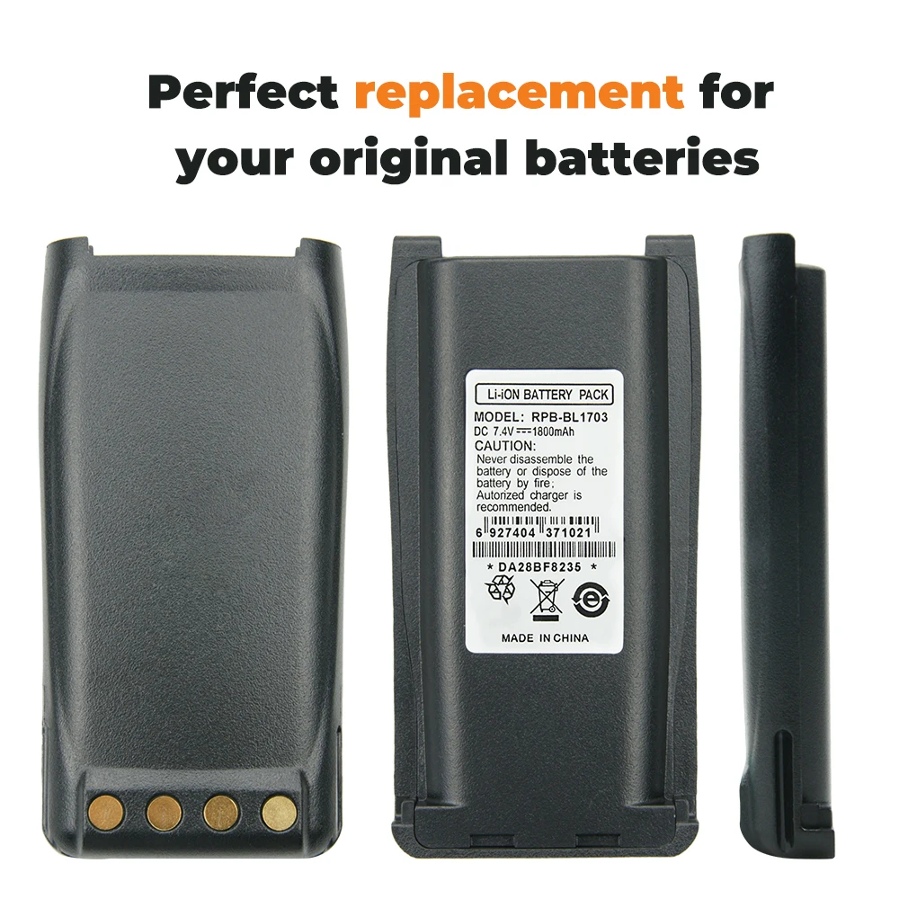 2X Сменный аккумулятор для HYT RPU7500 RPV7500 PN BH1801 BL1703 BL1703Li BL2102 BL1703|Перезаряжаемые