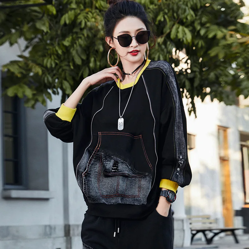 Max LuLu European New Style Spring Streetwear Womens Punk Loose Hoodies Ladies O-Neck Casual Sweatshirt Female Vintage Clothes | Женская