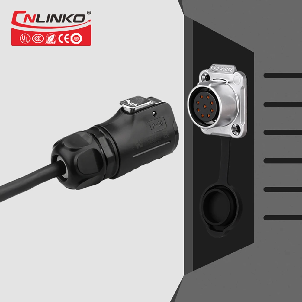 Cnlinko LP20 20 мм авиационный Мужской Кабельный разъем 7Pin 12A женский кабель адаптер