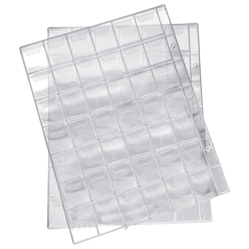 

10 PCS 42 Pockets Clear Coin Holders Folder Sheets Storage Cash Money Collection Album Creative PVC Albums Collecting