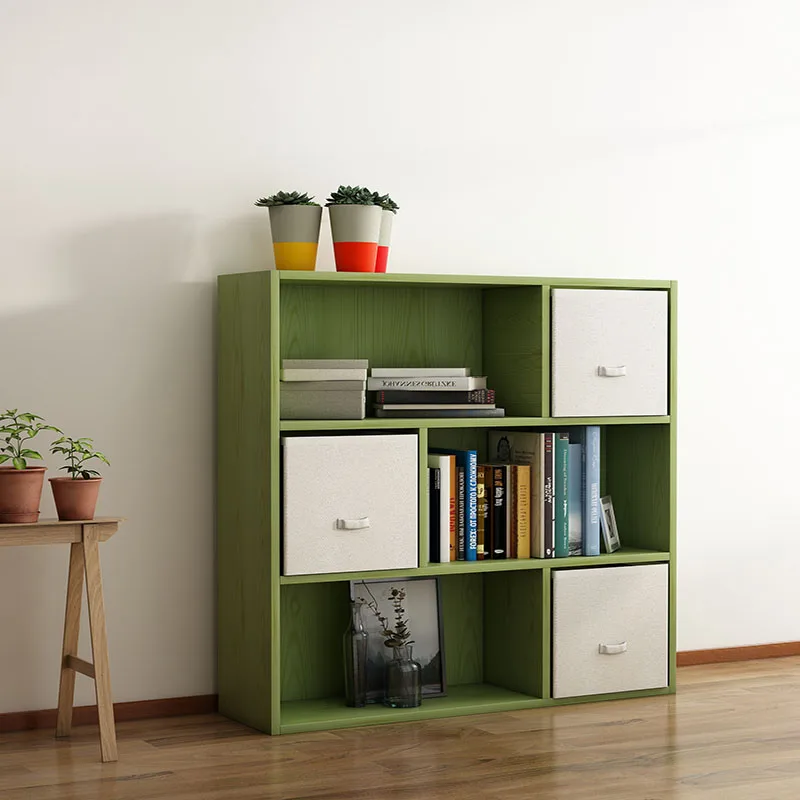 Современный книжный шкаф для хранения игрушек деревянный домашняя книжная полка